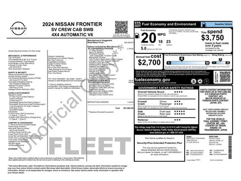 Used 2024 Nissan Frontier SV w/ SV Convenience Package AWD/4WD image 33