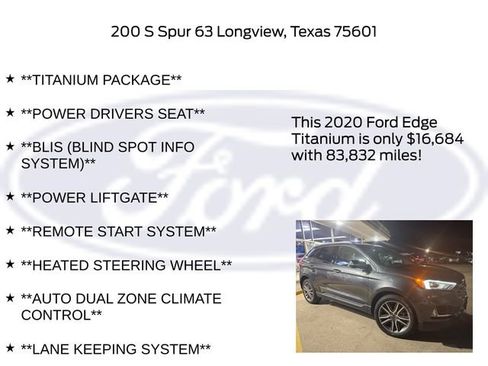 Certified 2020 Ford Edge Titanium image 15