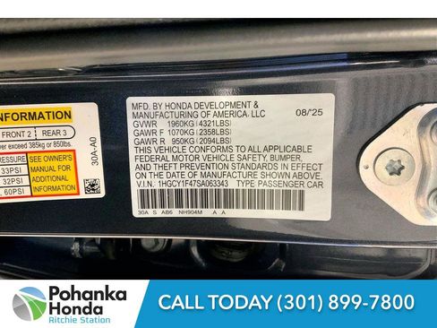 New 2025 Honda Accord SE image 21