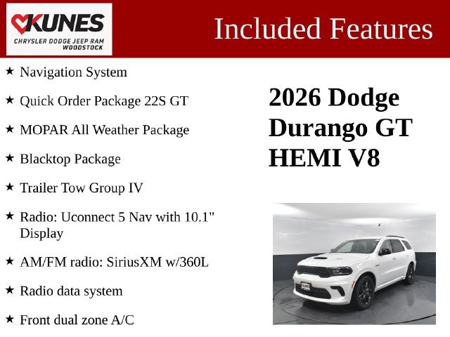 Used 2026 Dodge Durango GT w/ Blacktop Package AWD/4WD image 3