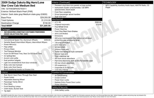 Used 2009 Dodge Dakota Big Horn AWD/4WD image 37