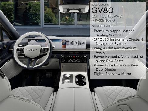 New 2026 Genesis GV80 3.5T Prestige AWD/4WD image 17