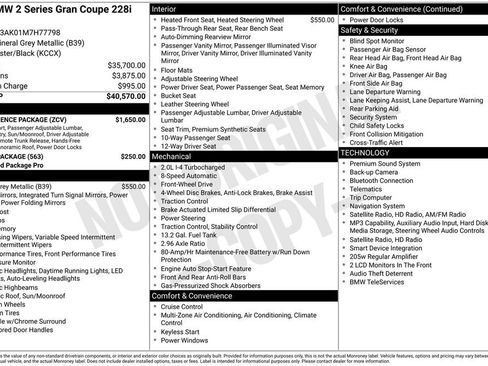 Used 2021 BMW 228i Gran Coupe w/ Convenience Package FWD image 10