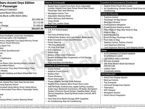 New 2026 Subaru Ascent Bronze Edition AWD/4WD image 7