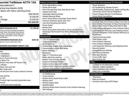 Used 2024 Chevrolet TrailBlazer ACTIV w/ Convenience Package AWD/4WD image 34