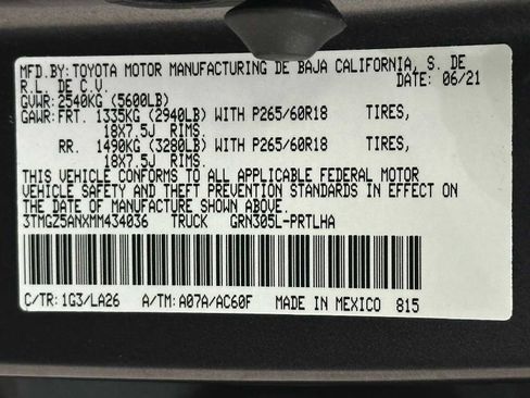 Certified 2021 Toyota Tacoma Limited w/ Nightshade Package AWD/4WD image 34