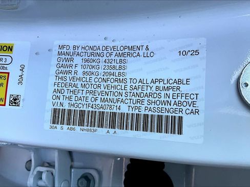 New 2025 Honda Accord SE image 19