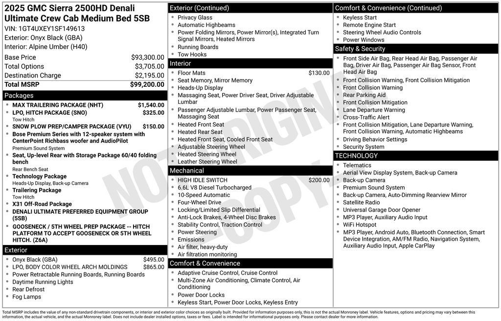 Used 2025 GMC Sierra 2500 Denali Ultimate w/ Max Trailering Package AWD/4WD image 5