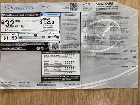 Used 2017 MAZDA MAZDA3 Touring w/ Popular Equipment Package image 2