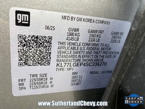 Certified 2025 Chevrolet Trax RS w/ Driver Confidence Package image 39