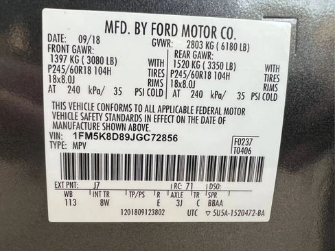 Used 2018 Ford Explorer XLT AWD/4WD image 15
