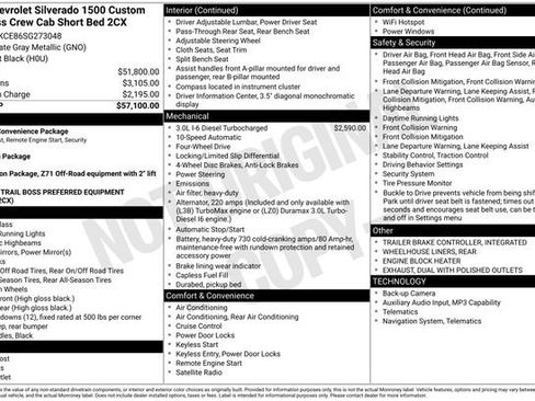 Used 2025 Chevrolet Silverado 1500 Custom Trail Boss AWD/4WD image 34