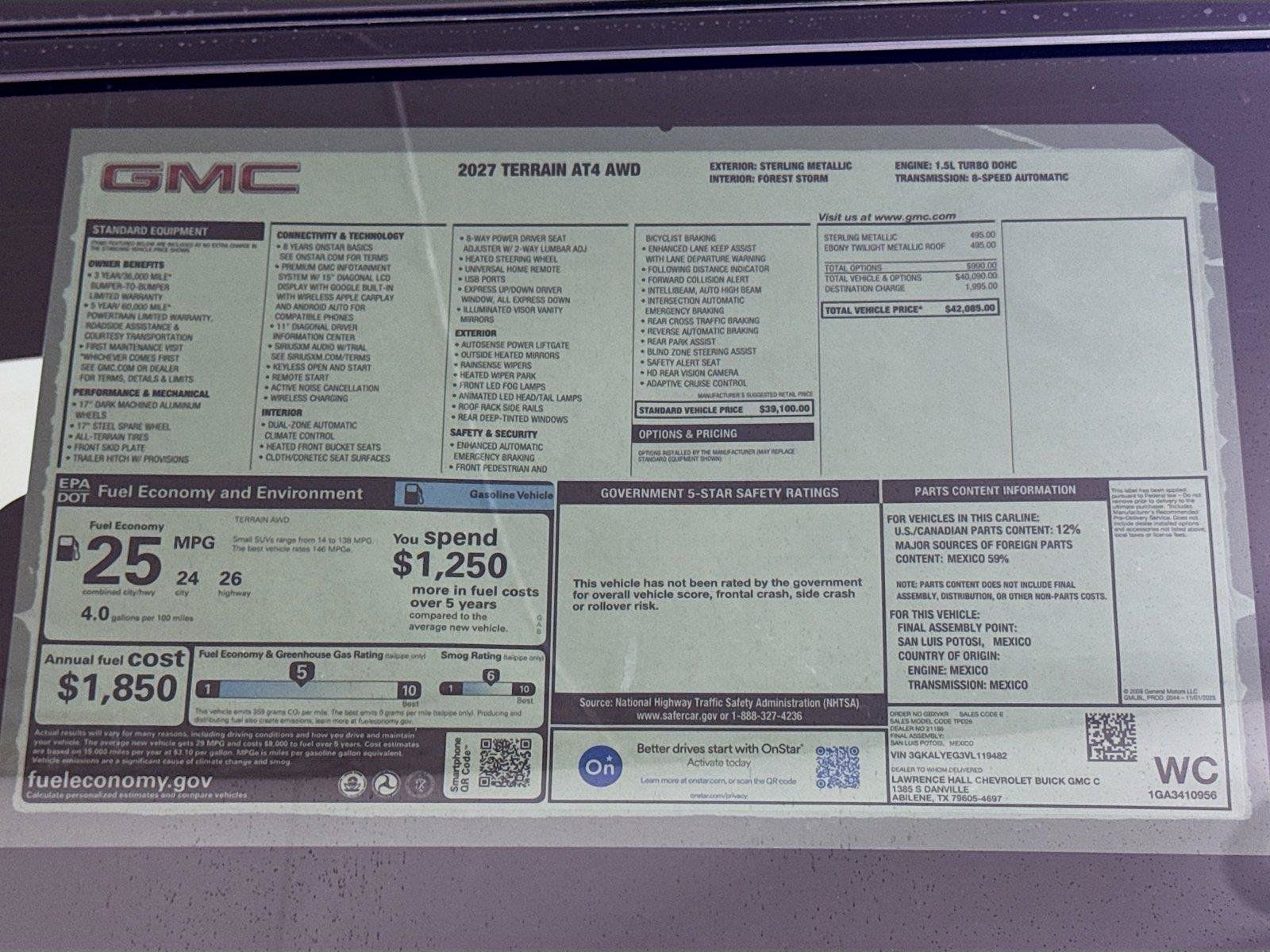 New 2027 GMC Terrain AT4 AWD/4WD image 20