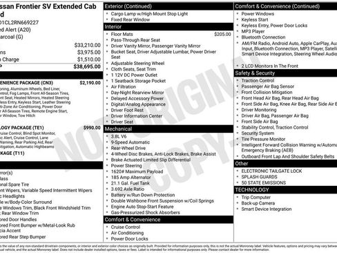 Certified 2024 Nissan Frontier SV w/ SV Convenience Package RWD image 7