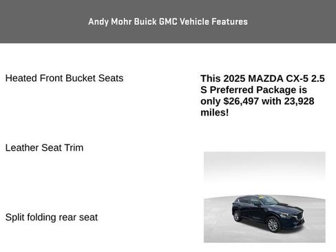 Used 2025 MAZDA CX-5 AWD 2.5 S w/ Preferred Package image 12