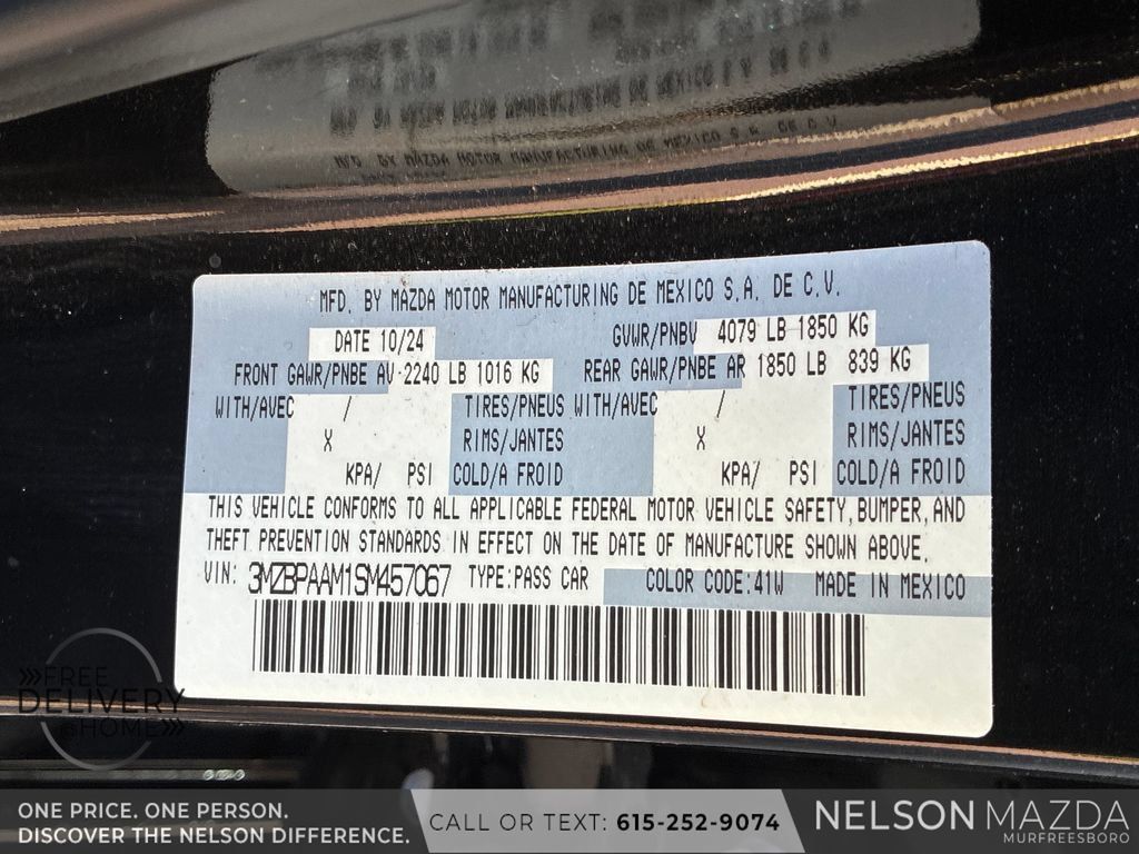 Certified 2025 MAZDA MAZDA3 s FWD image 31