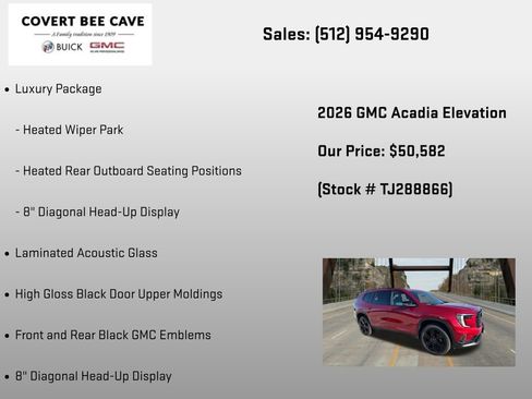 New 2026 GMC Acadia Elevation w/ Black Edition FWD image 12