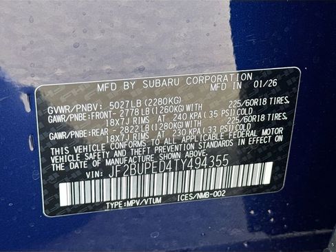 New 2026 Subaru Outback Touring AWD/4WD image 31