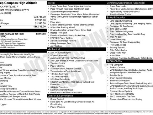 Certified 2023 Jeep Compass High Altitude AWD/4WD image 38