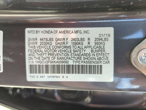Used 2019 Honda Accord Touring image 28