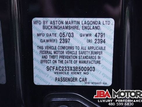 Used 2003 Aston Martin Vanquish image 92