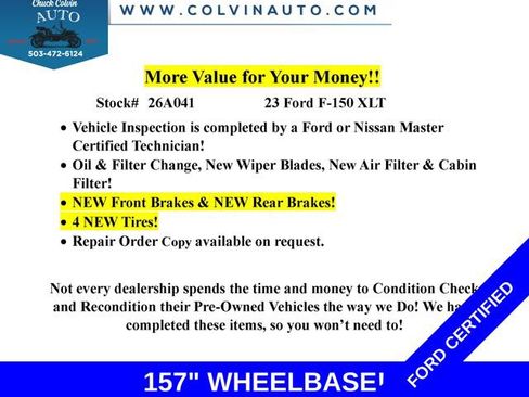 Certified 2023 Ford F150 XLT w/ Trailer Tow Package AWD/4WD image 2