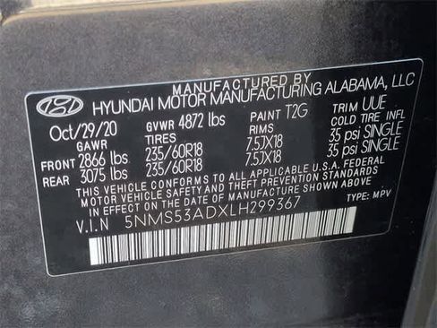 Used 2020 Hyundai Santa Fe Limited image 39