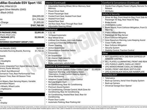 Used 2023 Cadillac Escalade ESV Sport w/ LPO, ONYX Package image 2