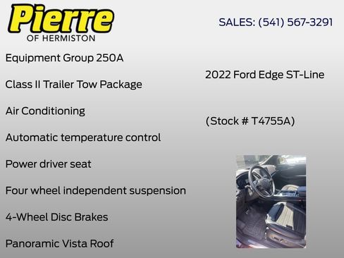 Used 2022 Ford Edge ST-Line w/ Class II Trailer Tow Package AWD/4WD image 5