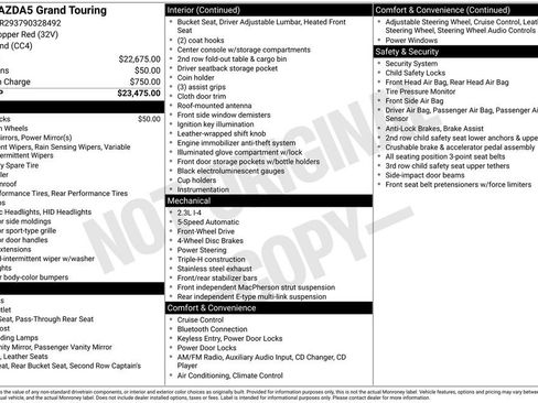 Used 2009 MAZDA MAZDA5 Grand Touring image 8