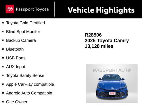 Certified 2025 Toyota Camry SE AWD/4WD image 15
