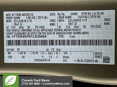 New 2026 Ford Ranger Lariat w/ FX4 Off-Road Package AWD/4WD image 34