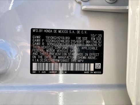 New 2026 Honda HR-V LX image 17