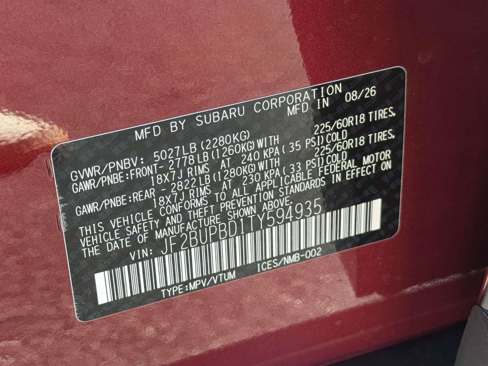 New 2026 Subaru Outback Premium AWD/4WD image 18