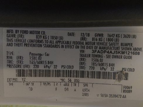 Used 2019 Ford Fiesta S FWD image 33