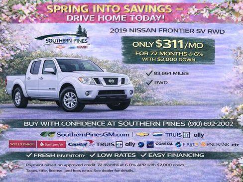 Used 2019 Nissan Frontier SV w/ Value Truck Package RWD image 2