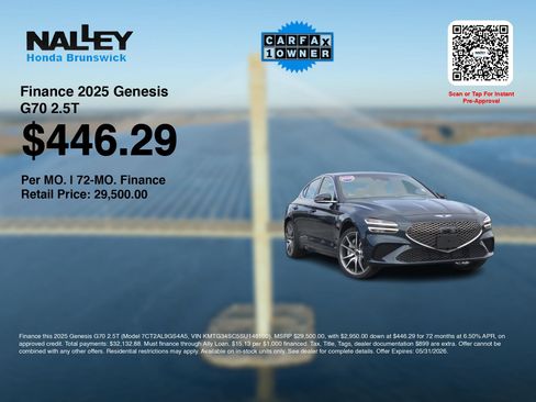 Used 2025 Genesis G70 2.5T AWD/4WD image 3