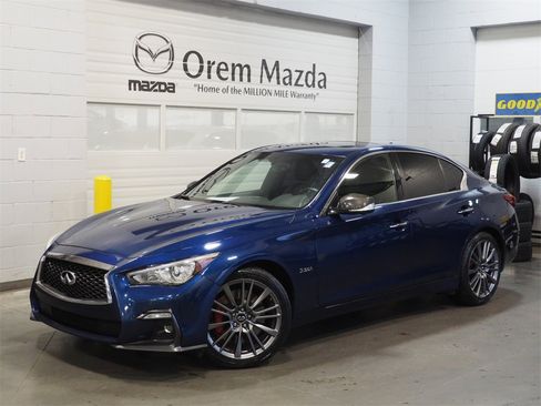 Used 2018 INFINITI Q50 Red Sport 400 w/ Carbon Fiber Package image 1