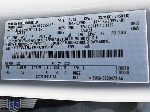 Used 2023 Ford F150 Raptor w/ Equipment Group 802A Raptor R AWD/4WD image 54