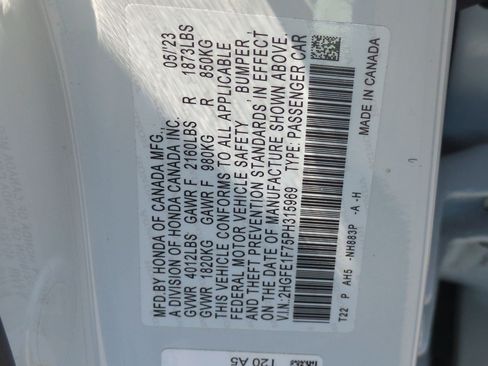 Certified 2023 Honda Civic EX image 28