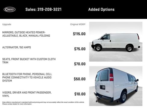 Certified 2021 GMC Savana 2500 w/ Driver Convenience Package RWD image 3