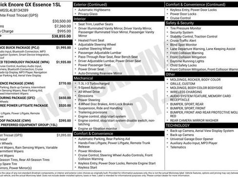 Used 2020 Buick Encore GX Essence w/ Experience Buick Package image 12