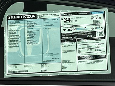 New 2026 Honda Civic Sport image 21