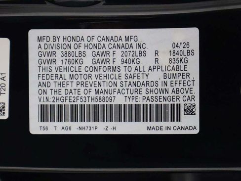 Certified 2026 Honda Civic Sport image 47