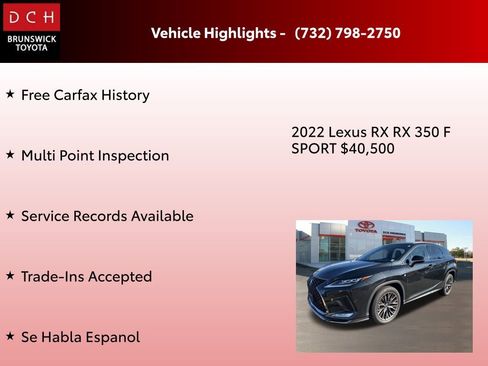 Used 2022 Lexus RX 350 F Sport image 4