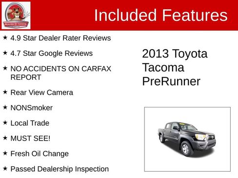 Used 2013 Toyota Tacoma PreRunner w/ Convenience Pkg RWD image 4