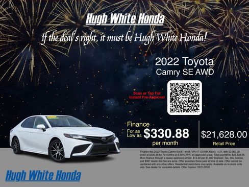 Used 2022 Toyota Camry SE image 3