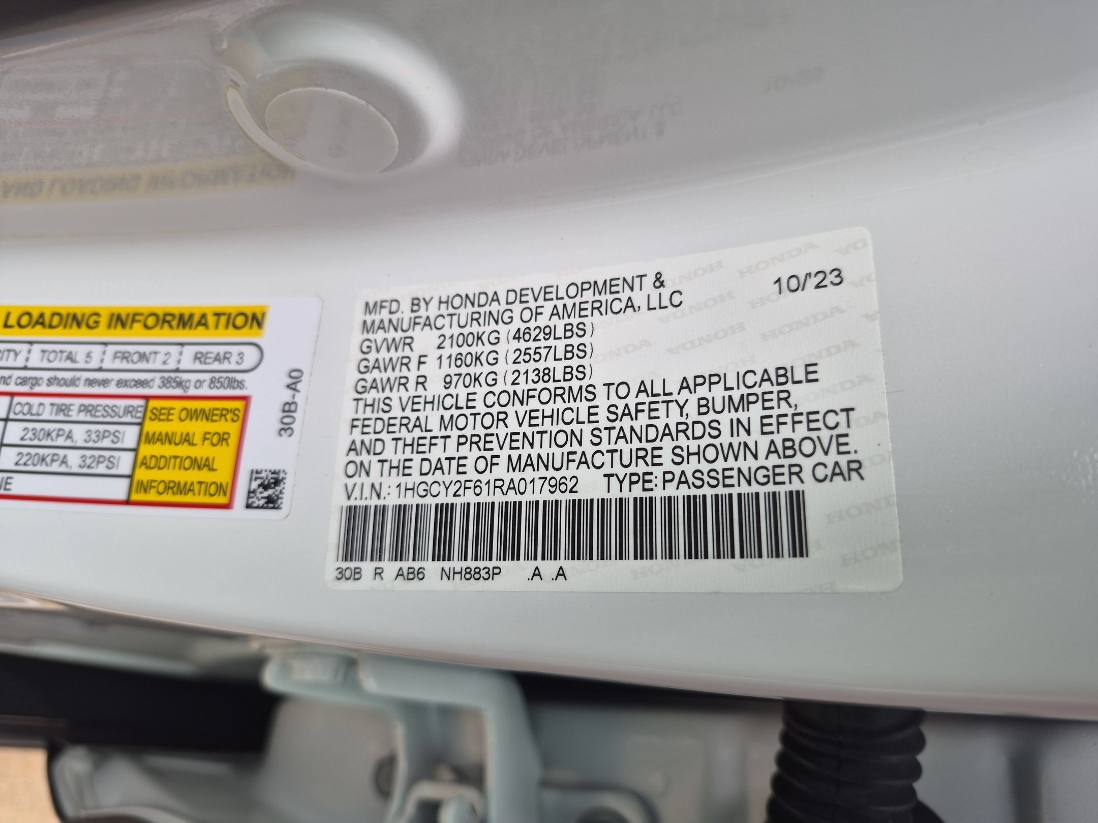 Certified 2024 Honda Accord EX-L image 34