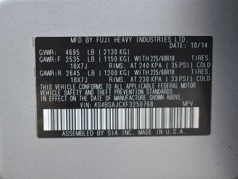 Used 2015 Subaru Outback 2.5i Limited w/ Popular Package #4 AWD/4WD image 34