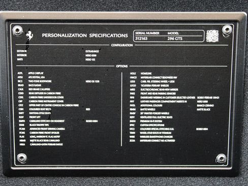 Certified 2024 Ferrari 296 GTS RWD image 57